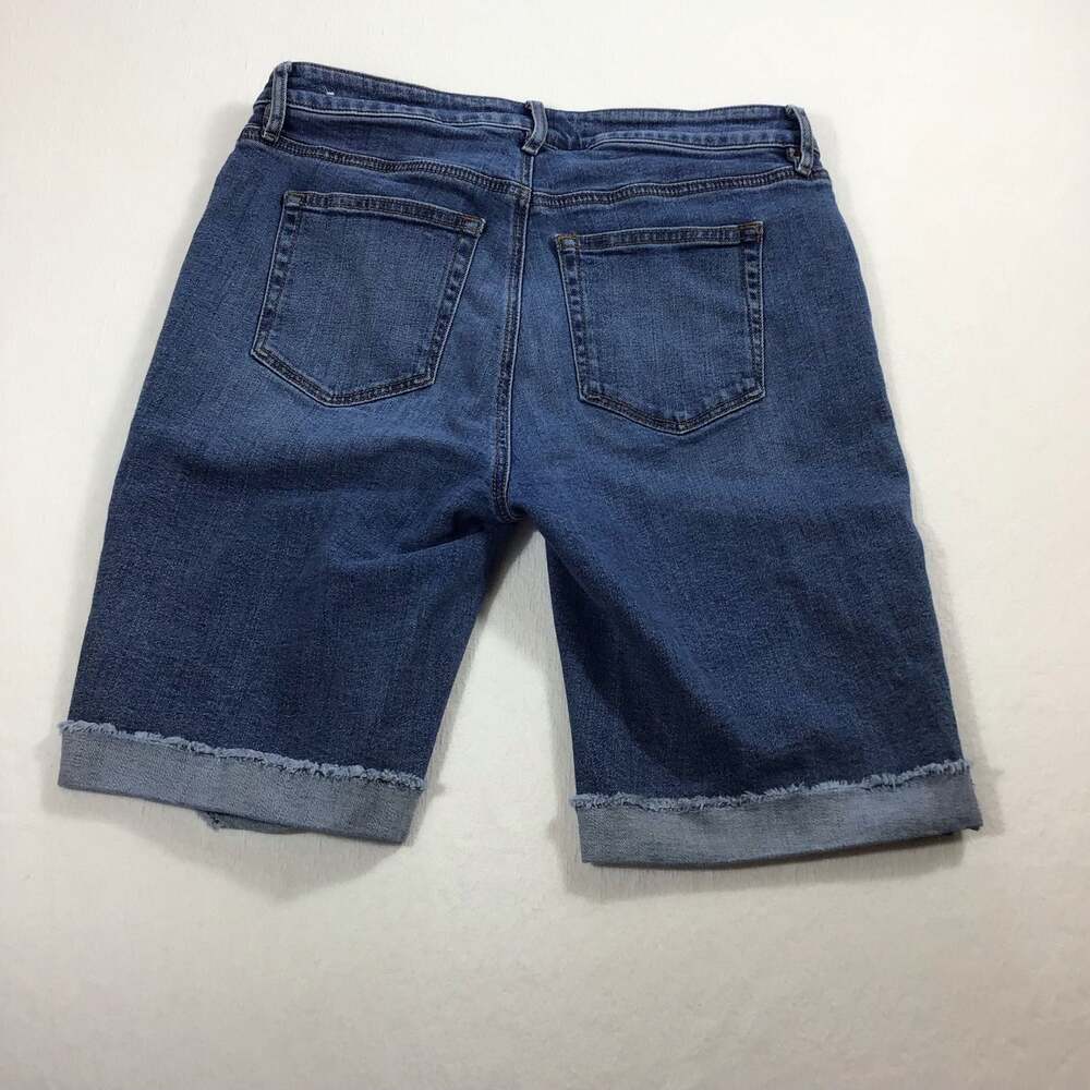 Loft Curvy Bermuda Denim Shorts Women Size 4 Summer Chic Retro - Picture 5 of 11